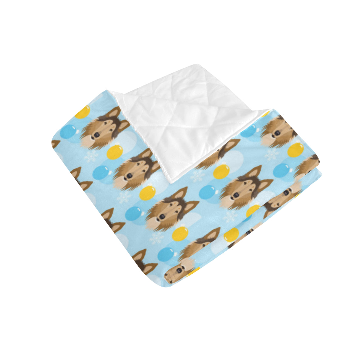 Collies Pattern Print Design 02 Premium Quilt