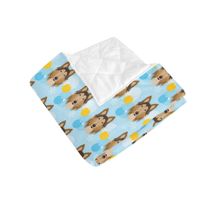 Collies Pattern Print Design 02 Premium Quilt