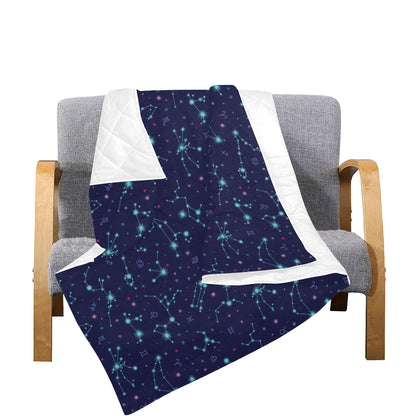 Constellation Pattern Print Design 01 Premium Quilt