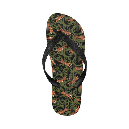 Tiger Pattern Print Design LKS303 Flip Flops