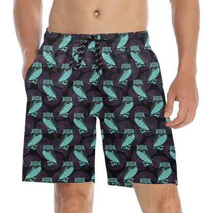 Tribal Pattern Print Design LKS3010 Men's Swim Trunks Beach Shorts