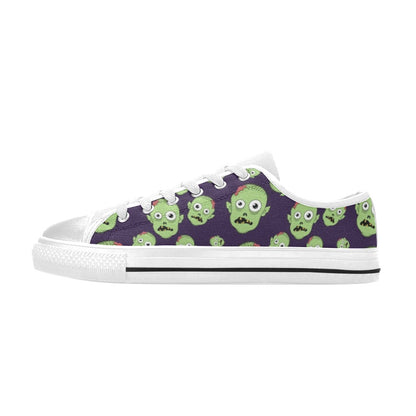 Zombie Print Design LKS303 Women's White Low Top Shoes