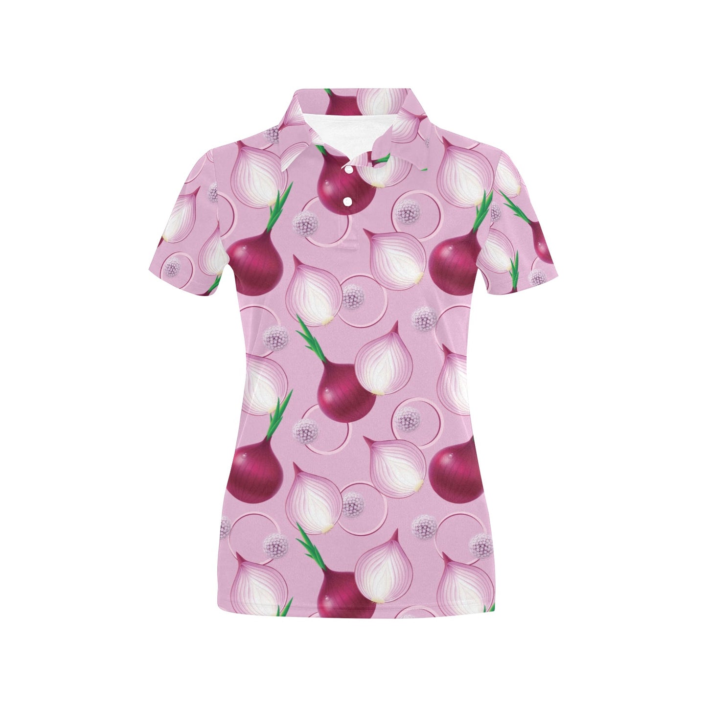 Onion Pattern Print Design A01 Women's Polo Shirt