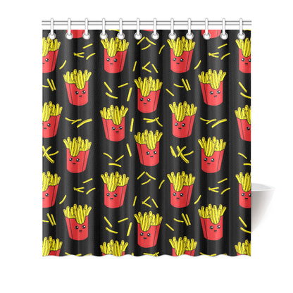 French Fried Pattern Print Design 03 Shower Curtain