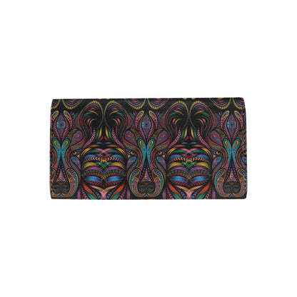 Colorful Art Wolf Women's Trifold Wallet