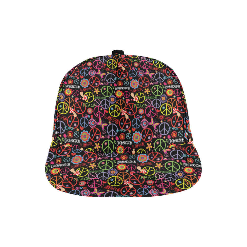 Peace Sign Colorful Design Print Snapback Cap