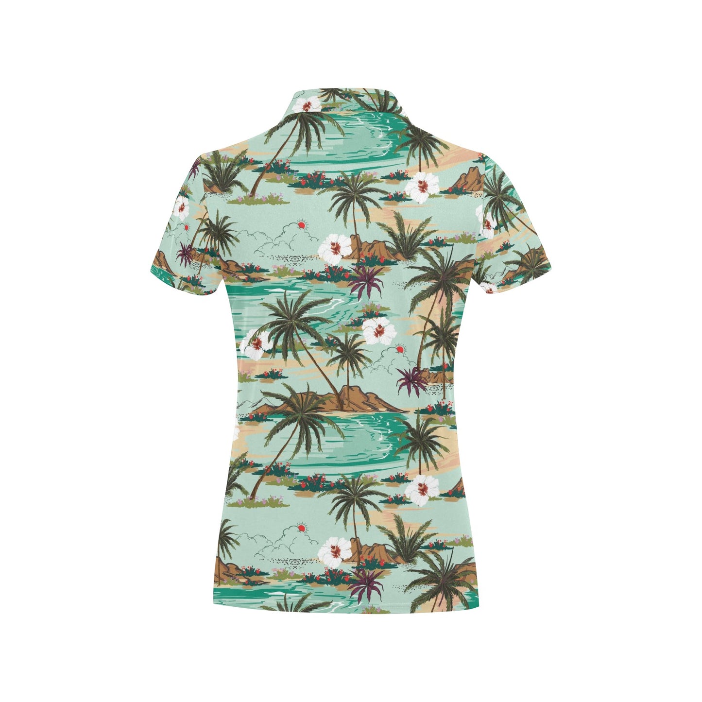 Pacific island Pattern Print Design A03 Women's Polo Shirt