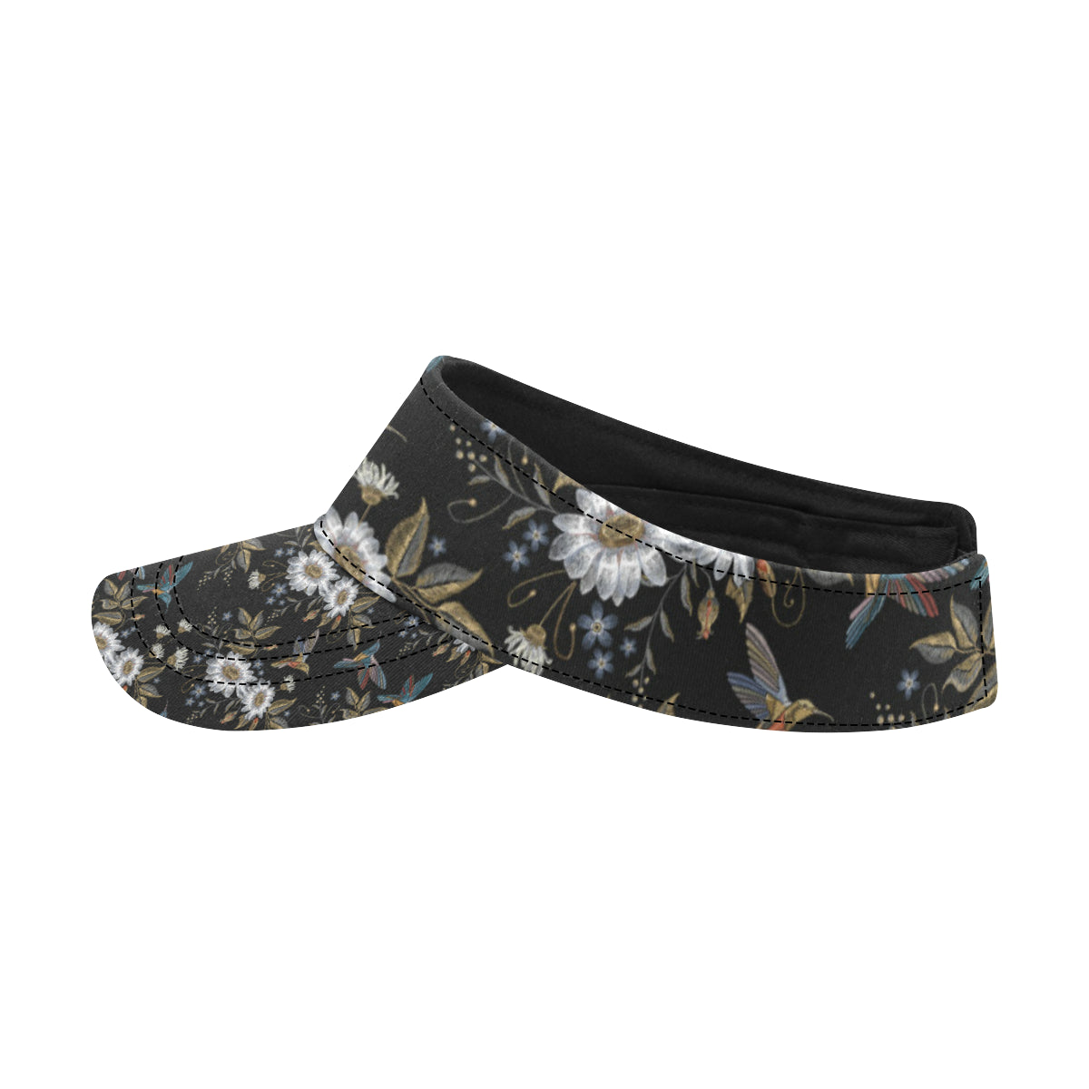 Hummingbird with Embroidery Themed Print Unisex Sun Visor