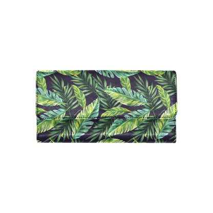 Tropical Flower Pattern Print Design TF06 Women's Trifold Wallet