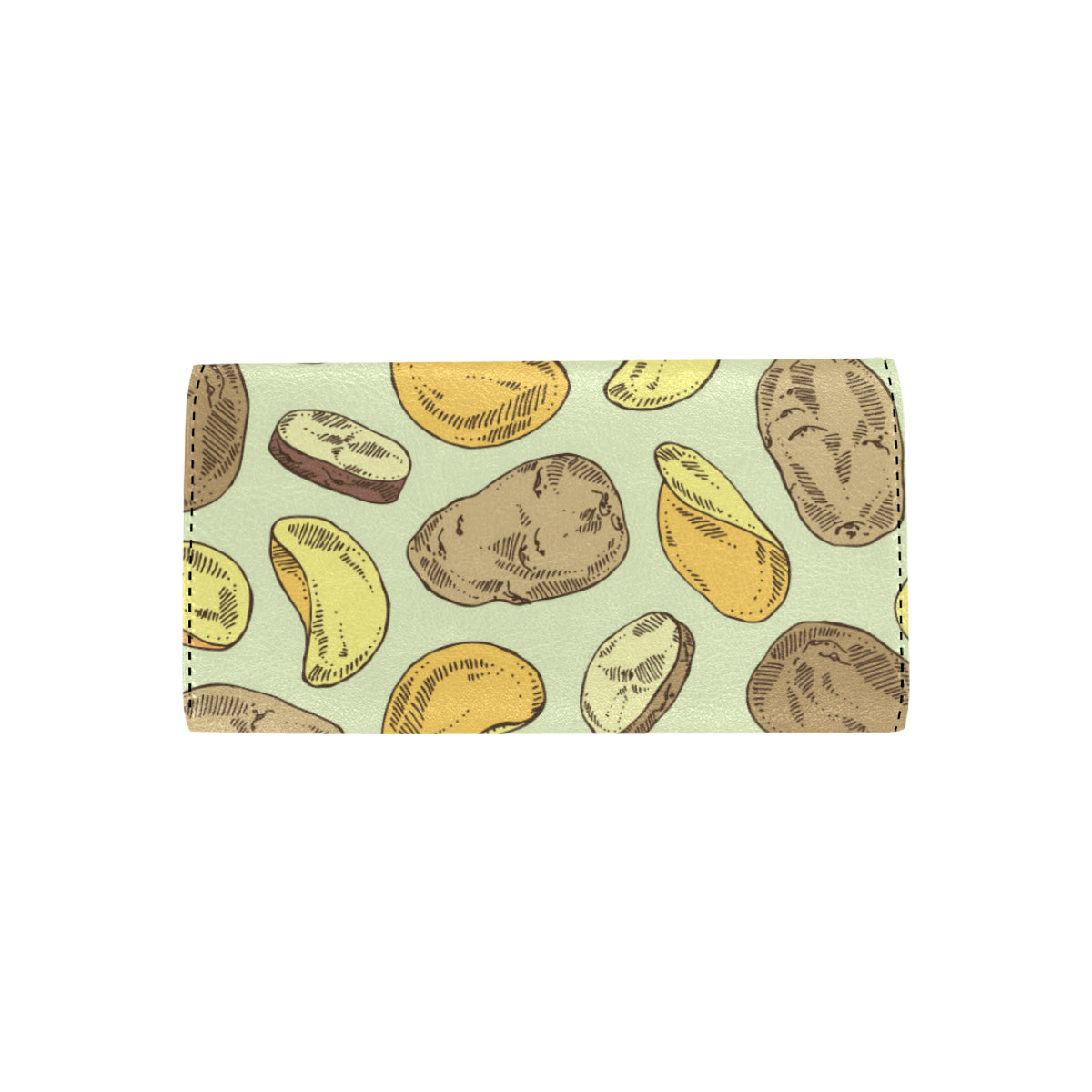 Potato Pattern Print Design A03 Women's Trifold Wallet