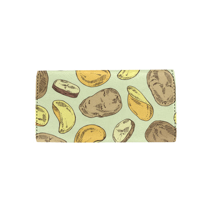 Potato Pattern Print Design A03 Women's Trifold Wallet