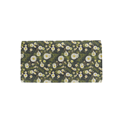 Daisy Pattern Print Design 03 Women's Trifold Wallet