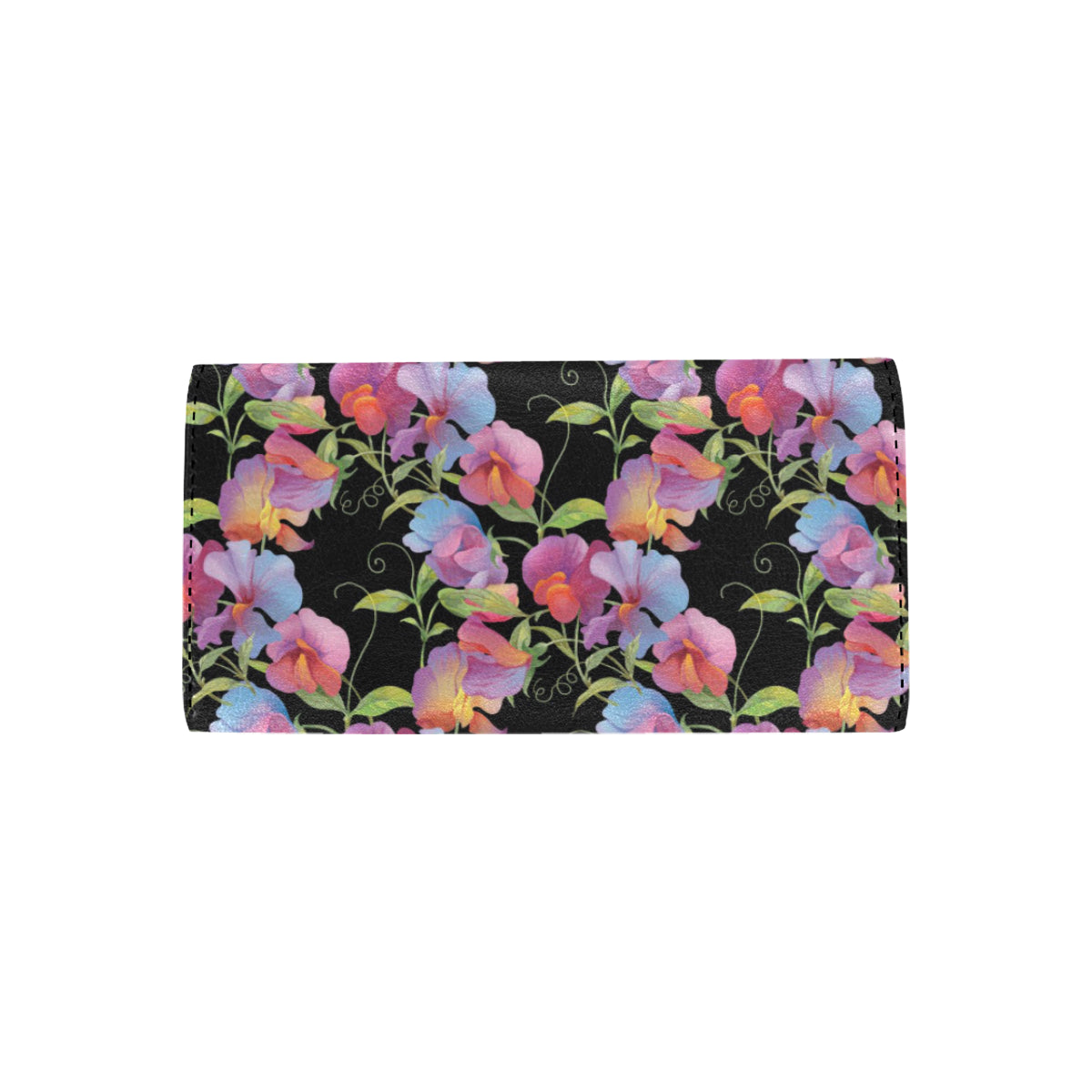 Peony Pattern Print Design PE012 Women's Trifold Wallet