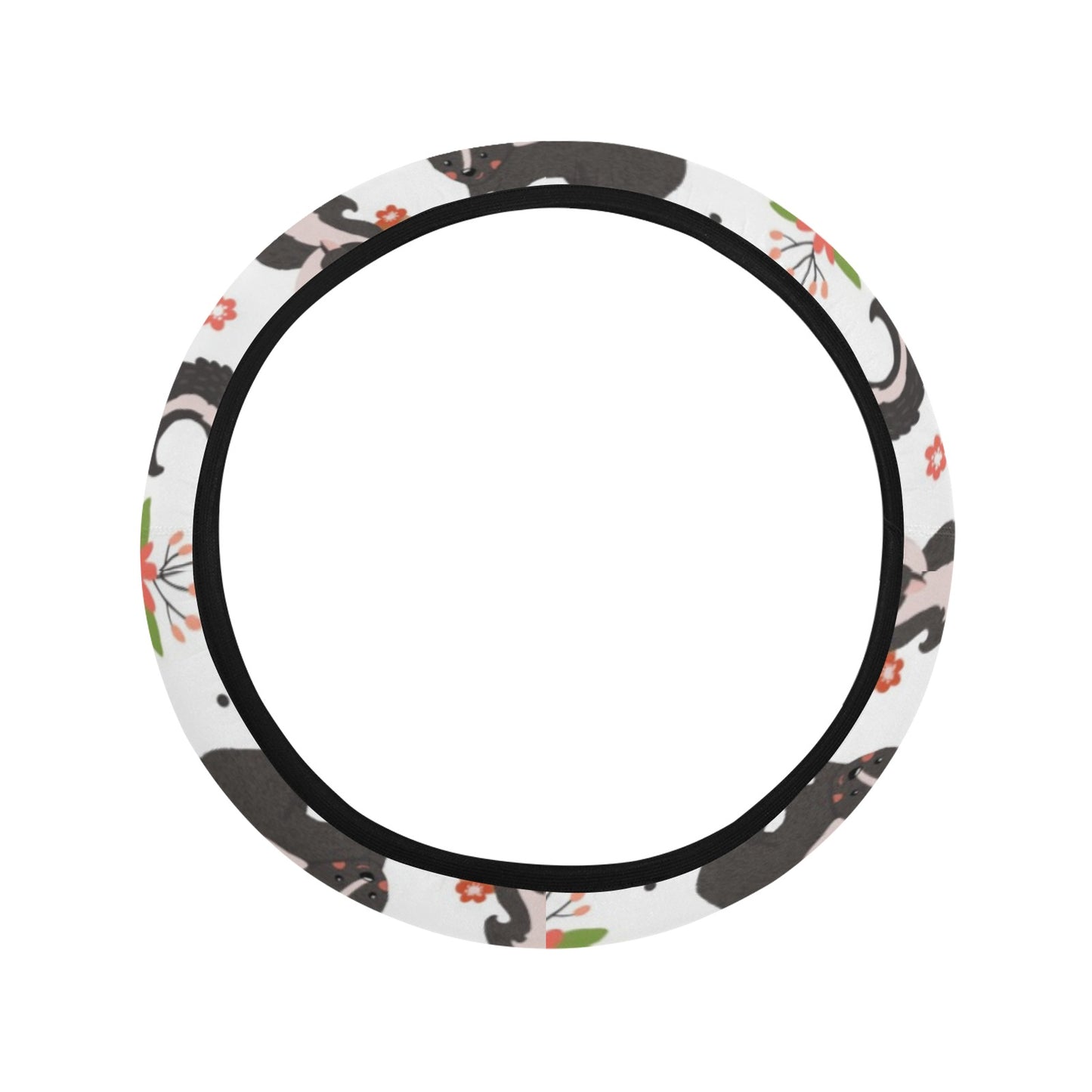 Skunk Print Design LKS304 Steering Wheel Cover with Elastic Edge