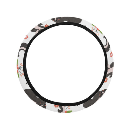 Skunk Print Design LKS304 Steering Wheel Cover with Elastic Edge