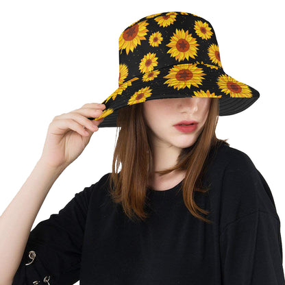 Sunflower Pattern Print Design SF09 Unisex Bucket Hat