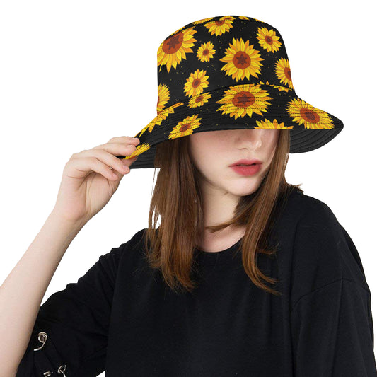 Sunflower Pattern Print Design SF09 Unisex Bucket Hat