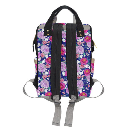 Dahlia Pattern Print Design DH013 Diaper Bag Backpack