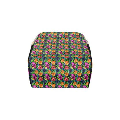 Tropical Folower Colorful Print Diaper Bag Backpack