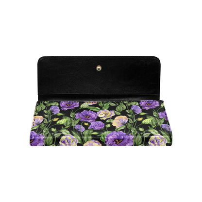 Lisianthus Pattern Print Design LT02 Women's Trifold Wallet