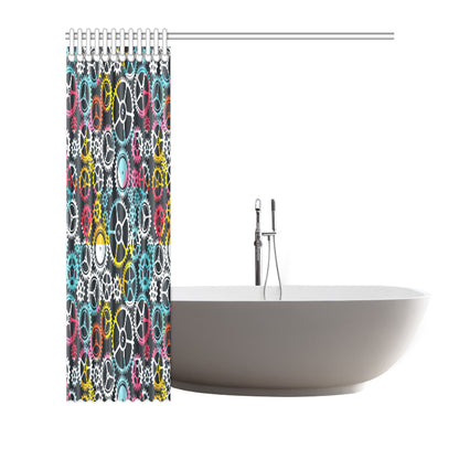 Mechanic Pattern Print Design 02 Shower Curtain