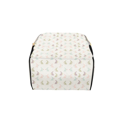 Bunny Pattern Print Design 05 Diaper Bag Backpack