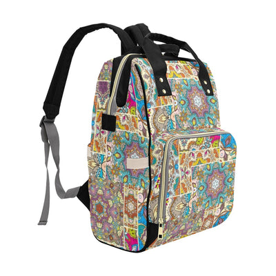 Patchwork Print Design LKS402 Diaper Bag Backpack