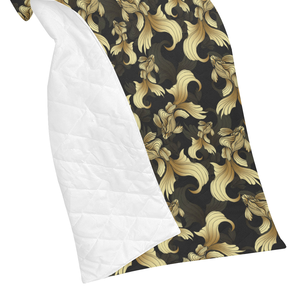 Goldfish Pattern Print Design 02 Premium Quilt