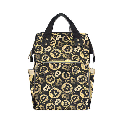 Bitcoin Pattern Print Design DO06 Diaper Bag Backpack