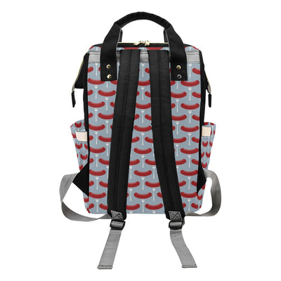 Sausage Print Design LKS301 Diaper Bag Backpack