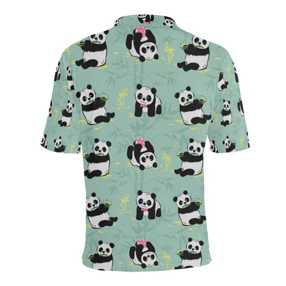 Panda Pattern Print Design A05 Men Polo Shirt