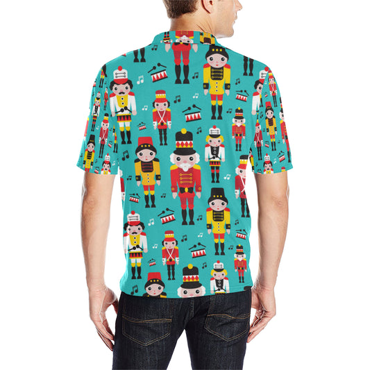 Nutcracker Pattern Print Design A03 Men Polo Shirt