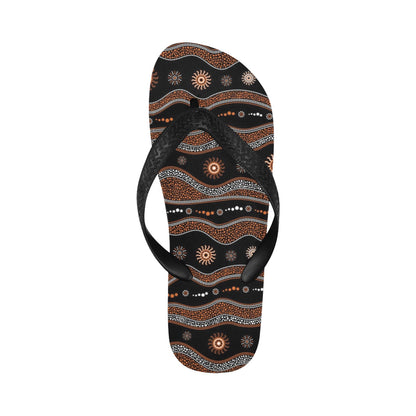 Aboriginal Print Design LKS404 Flip Flops