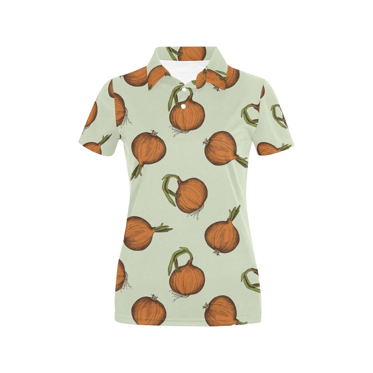 Onion Pattern Print Design A05 Women's Polo Shirt