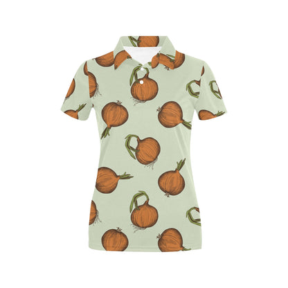Onion Pattern Print Design A05 Women's Polo Shirt