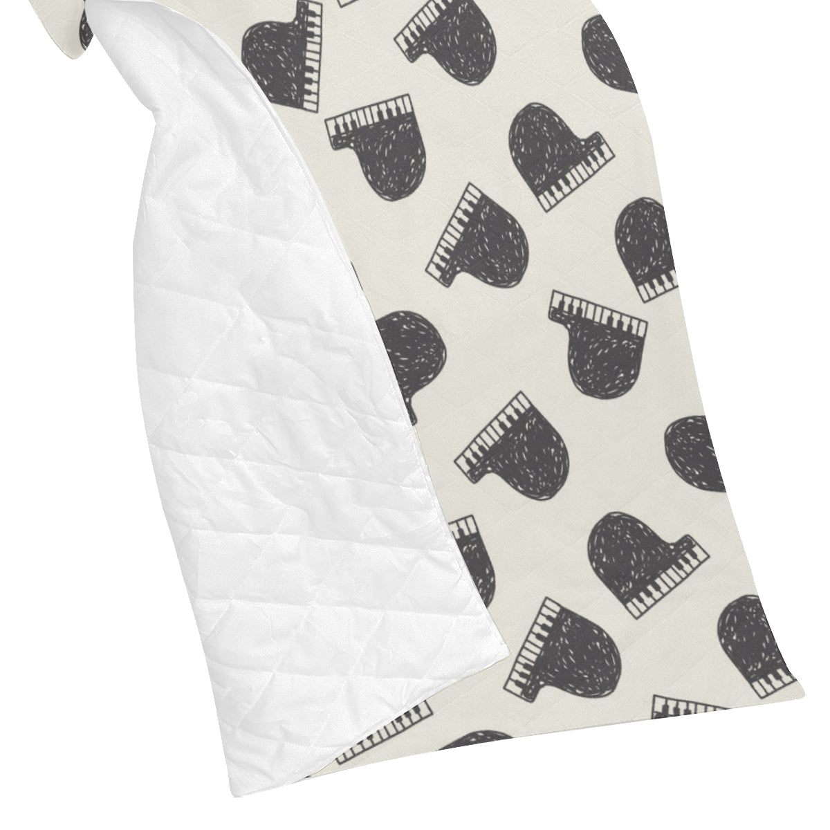 Piano Pattern Print Design 04 Premium Quilt