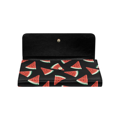 Watermelon Pattern Print Design WM01 Women's Trifold Wallet