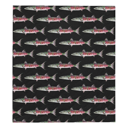 Barracuda Pattern Print Design 02 Premium Quilt