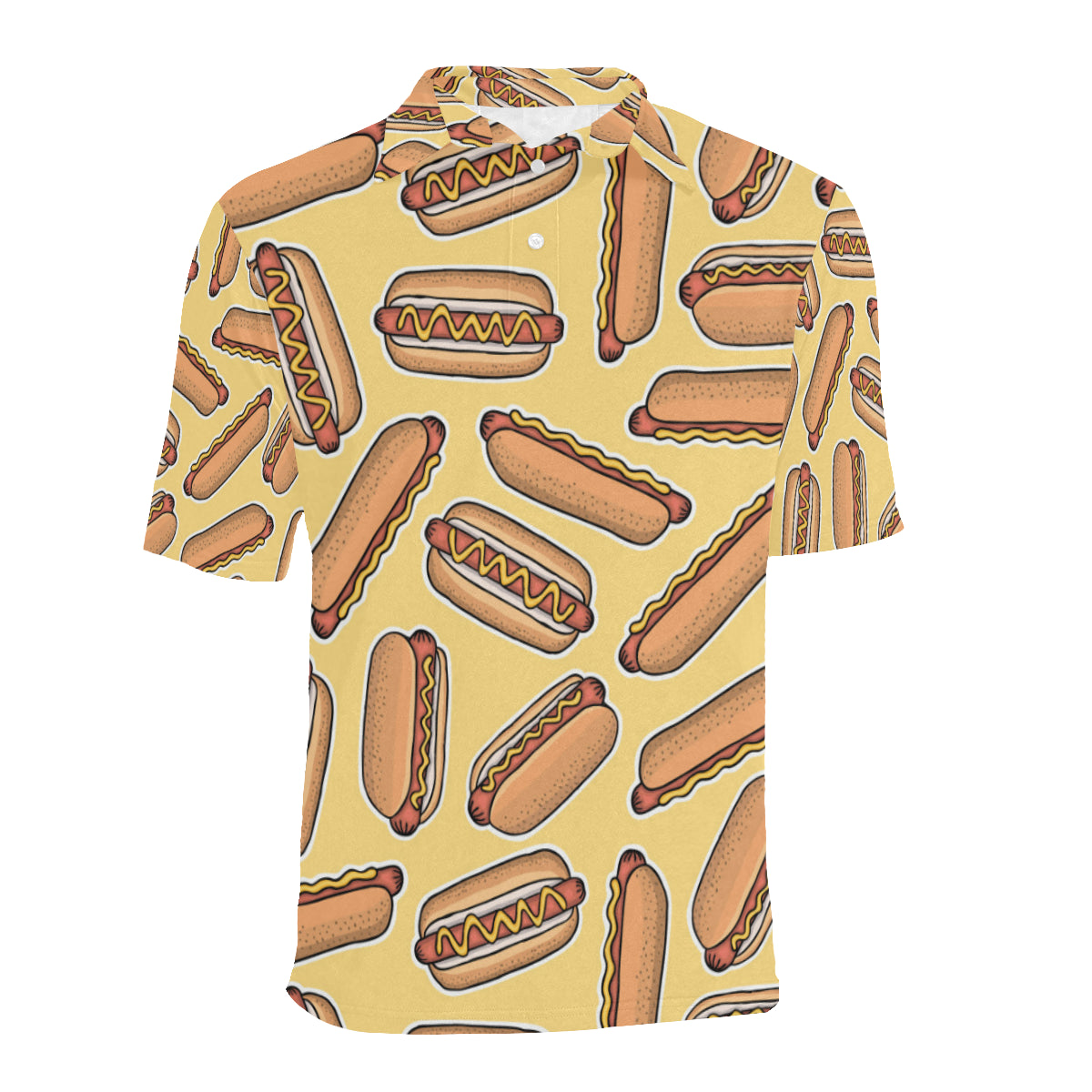 Hot Dog Pattern Print Design 01 Men Polo Shirt