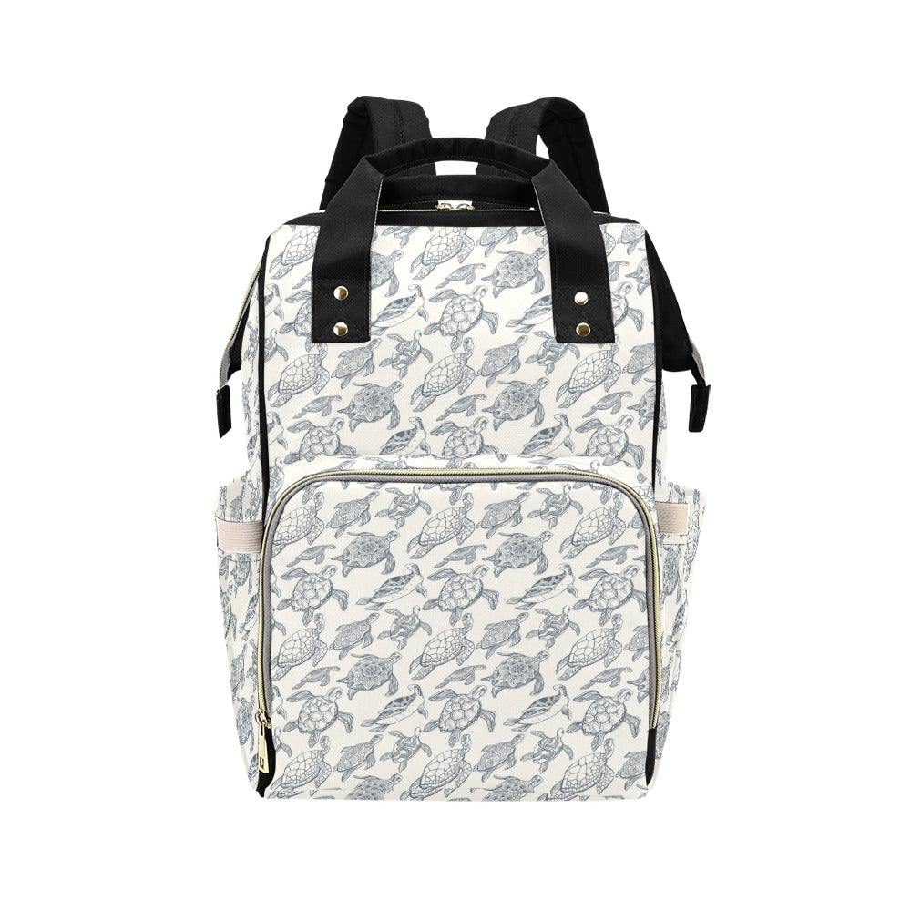 Sea Turtle Print Design LKS304 Diaper Bag Backpack