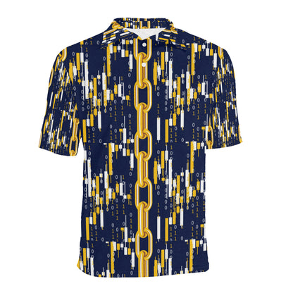 Cryptocurrency Chain Pattern Print Design 03 Men Polo Shirt