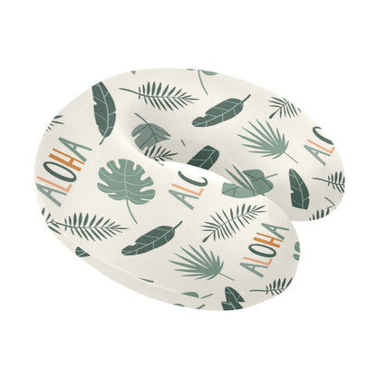 Aloha Hawaii Pattern Print Design 05 U-Shaped Travel Neck Pillow
