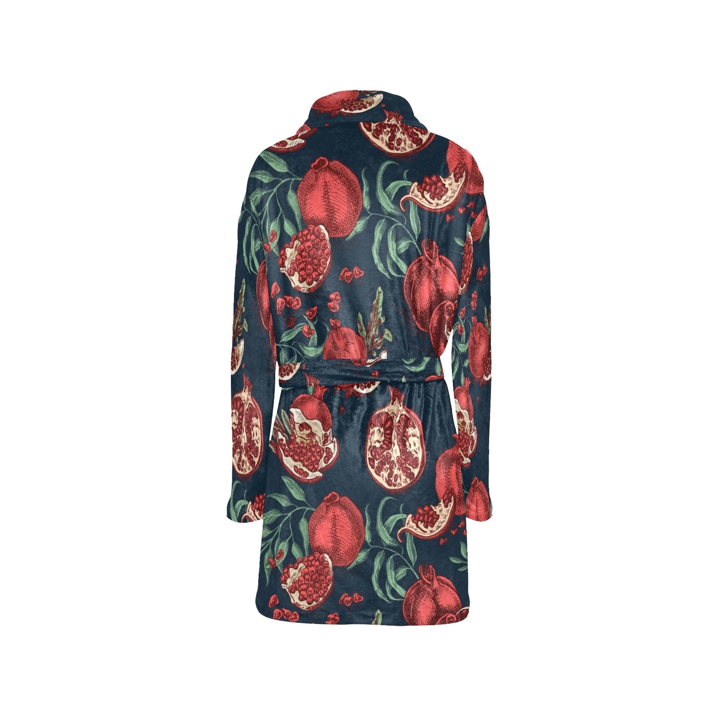 Pomegranate Pattern Print Design PG04 Women's Fleece Robe