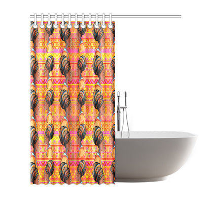 African Girl Aztec Shower Curtain