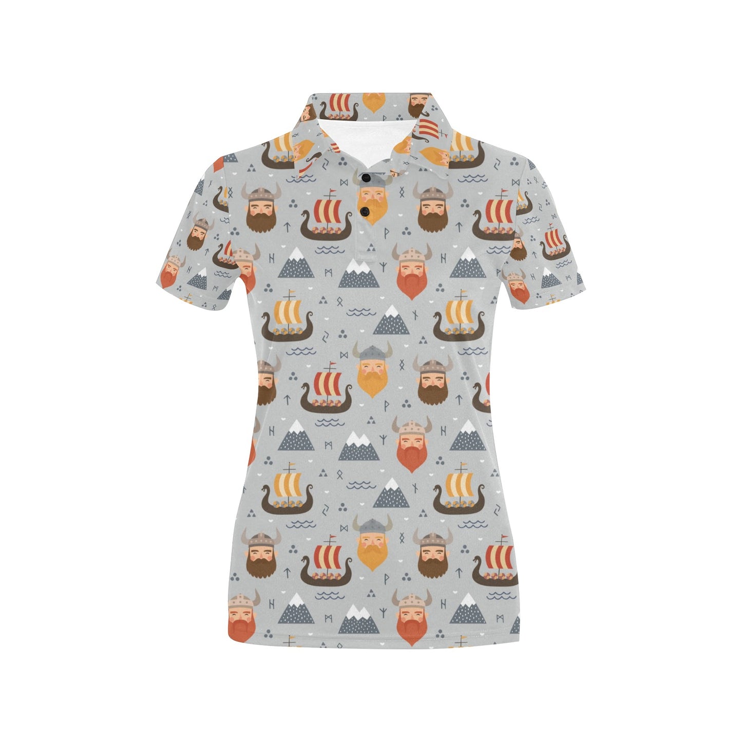 Vikings Print Design LKS307 Women's Polo Shirt