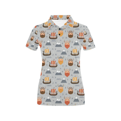 Vikings Print Design LKS307 Women's Polo Shirt