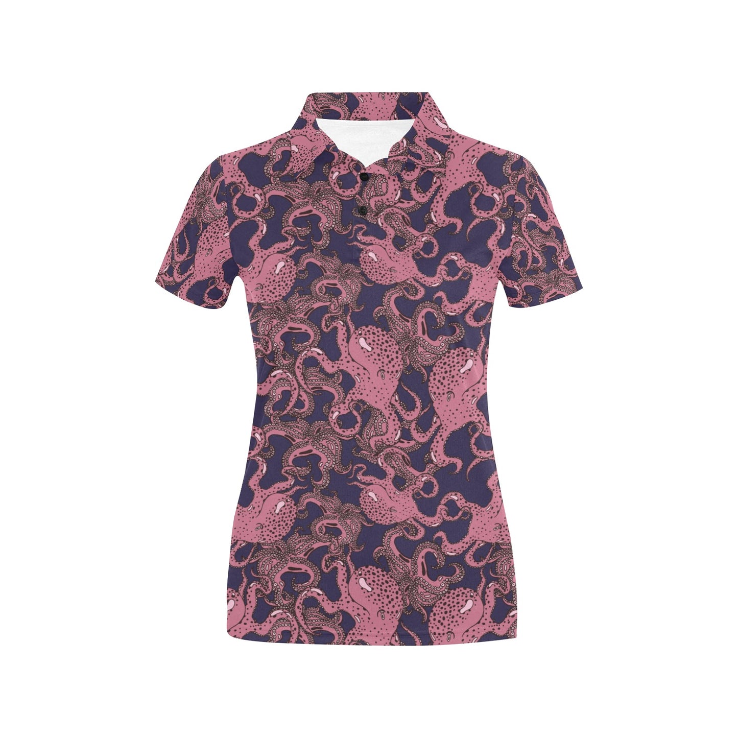 Octopus Pattern Print Design A03 Women's Polo Shirt