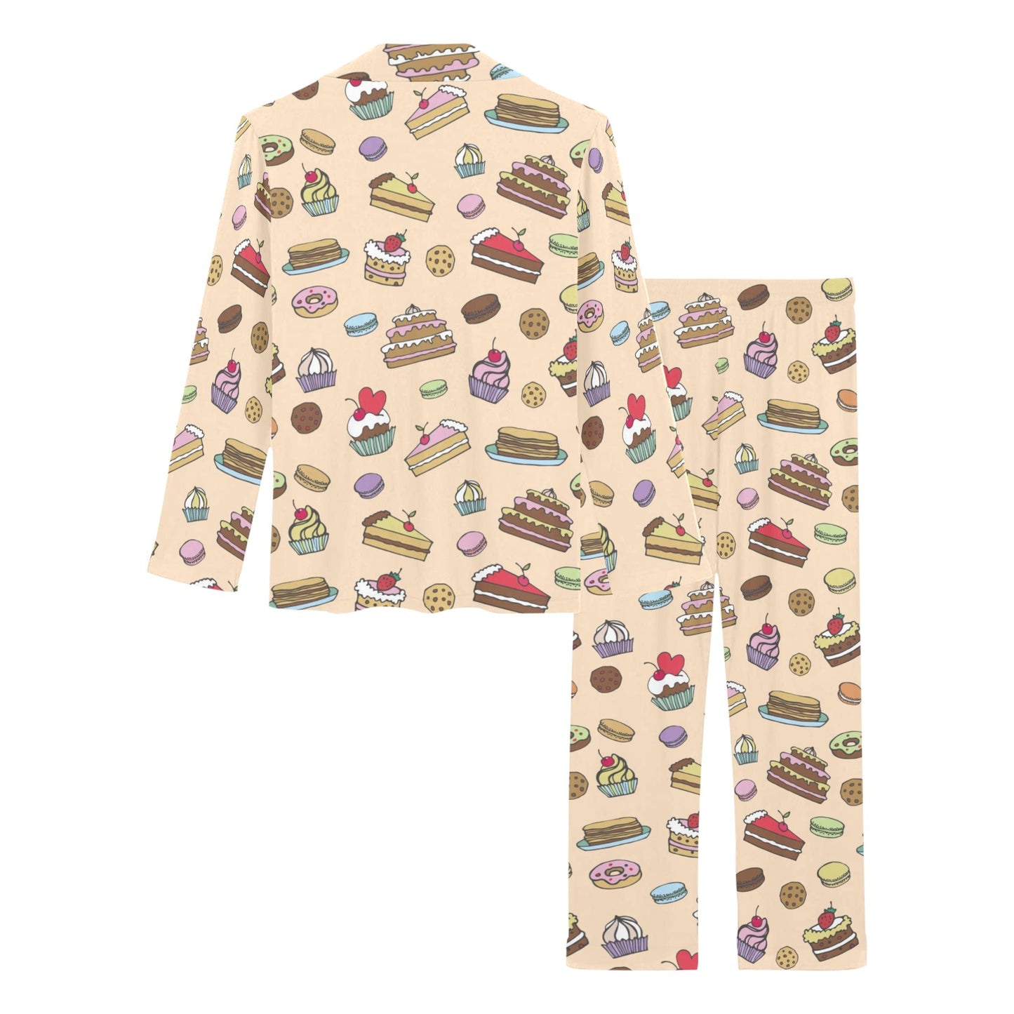 Cake Pattern Print Design 03 Women's Long Pajama Set
