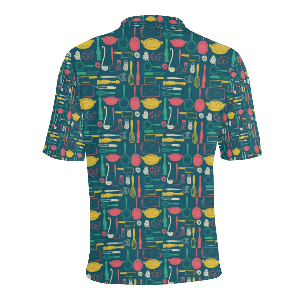 Cooking Kitchen Tools Pattern Print Design 01 Men Polo Shirt