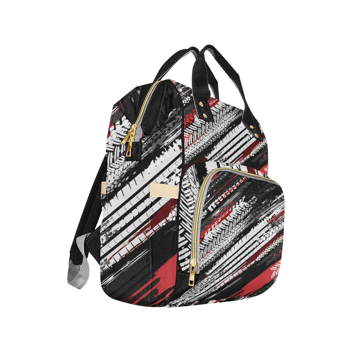 Racing Pattern Print Design A03 Diaper Bag Backpack